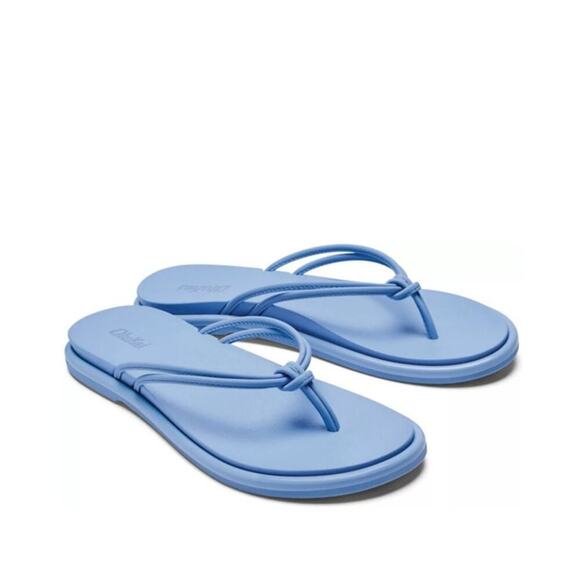 OluKai Sandal Women's 'Aka Knotted Straps Cloud Blue Comfort Flip Flop W8 New - Picture 1 of 11